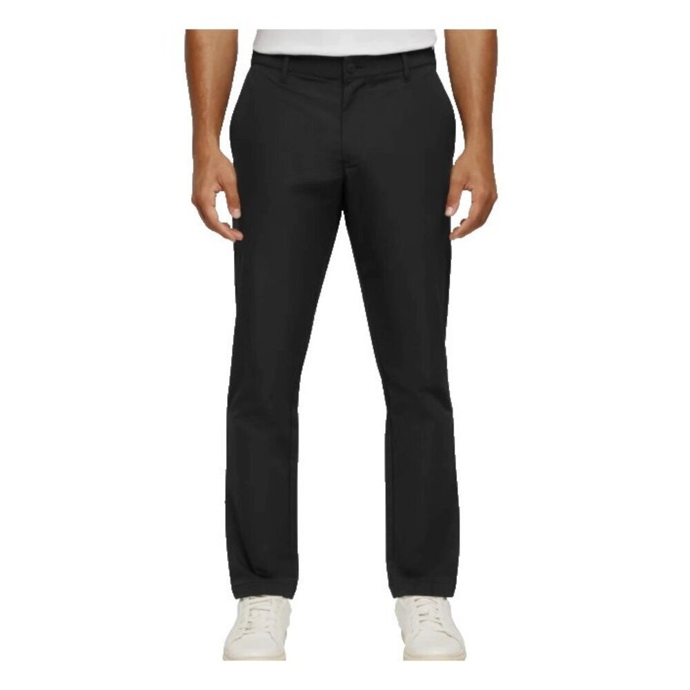 NEW Banana Republic Men's 40x32 Flat Front Pants Black Polyester G1366